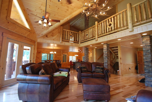 Log Cabin Great Room Designs - ELogHomes